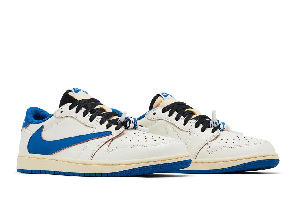 Fragment Design x Travis Scott x Jordan 1 Low OG SP 'Sail Military Blue'
