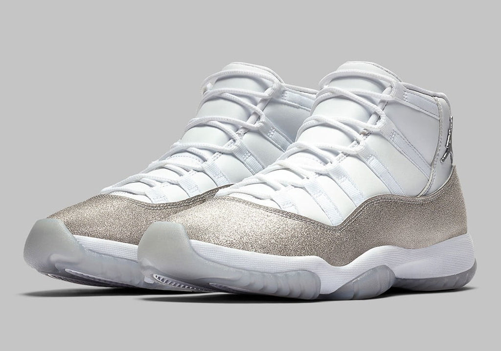 Air Jordan 11 Retro White Metallic Silver Womens Sneakers - Game Changer