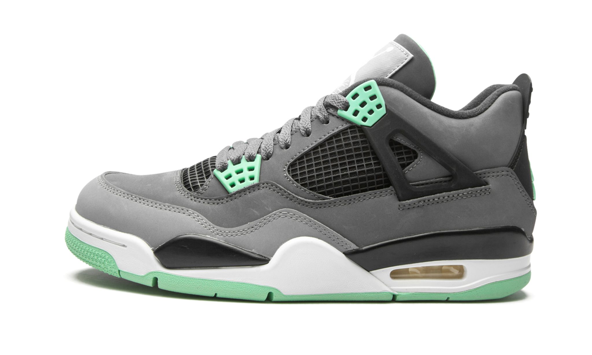 Air Jordan 4 Retro Green Glow Sneakers - Collaboration Release