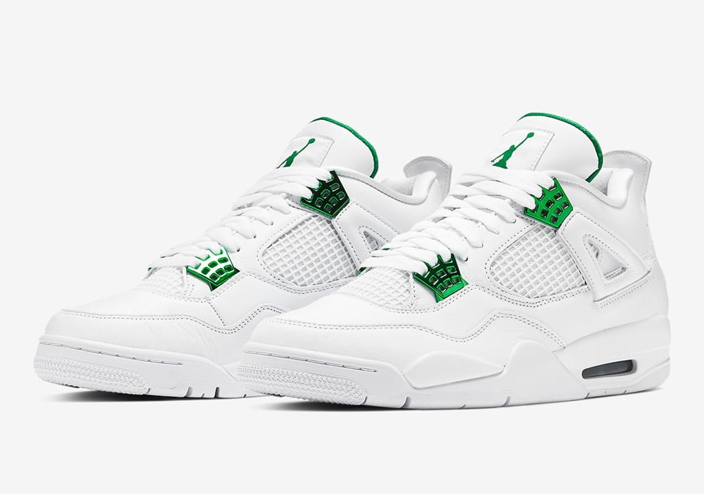 Air Jordan 4 Retro Metallic Green Sneakers - Heritage Edition