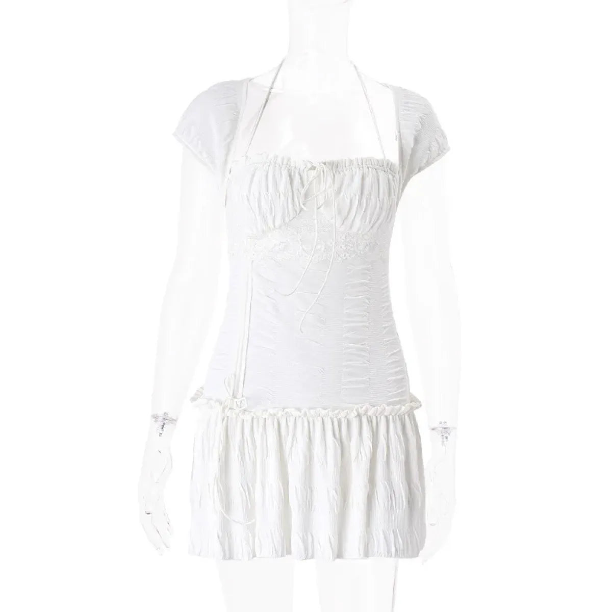 Halter Lace Mini Dress