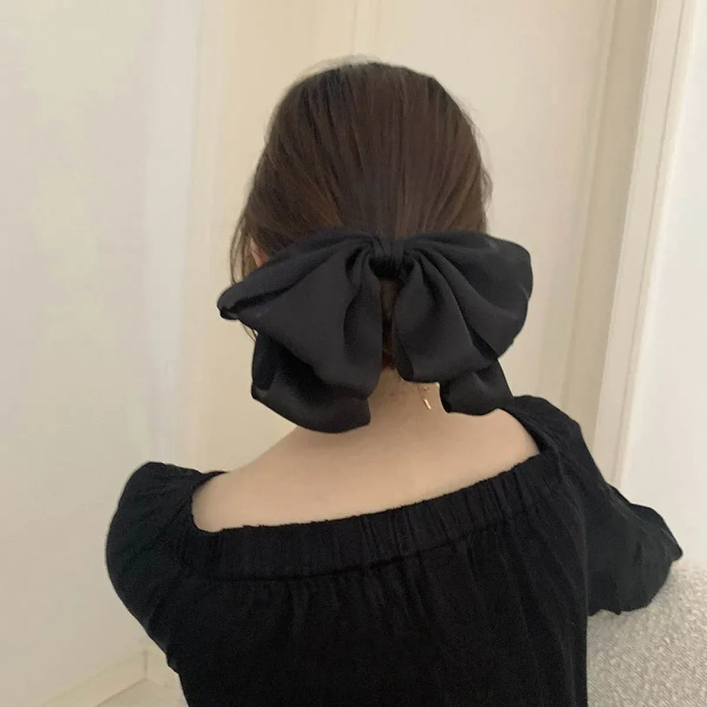 Satin Bow Ribbon Hair Clip