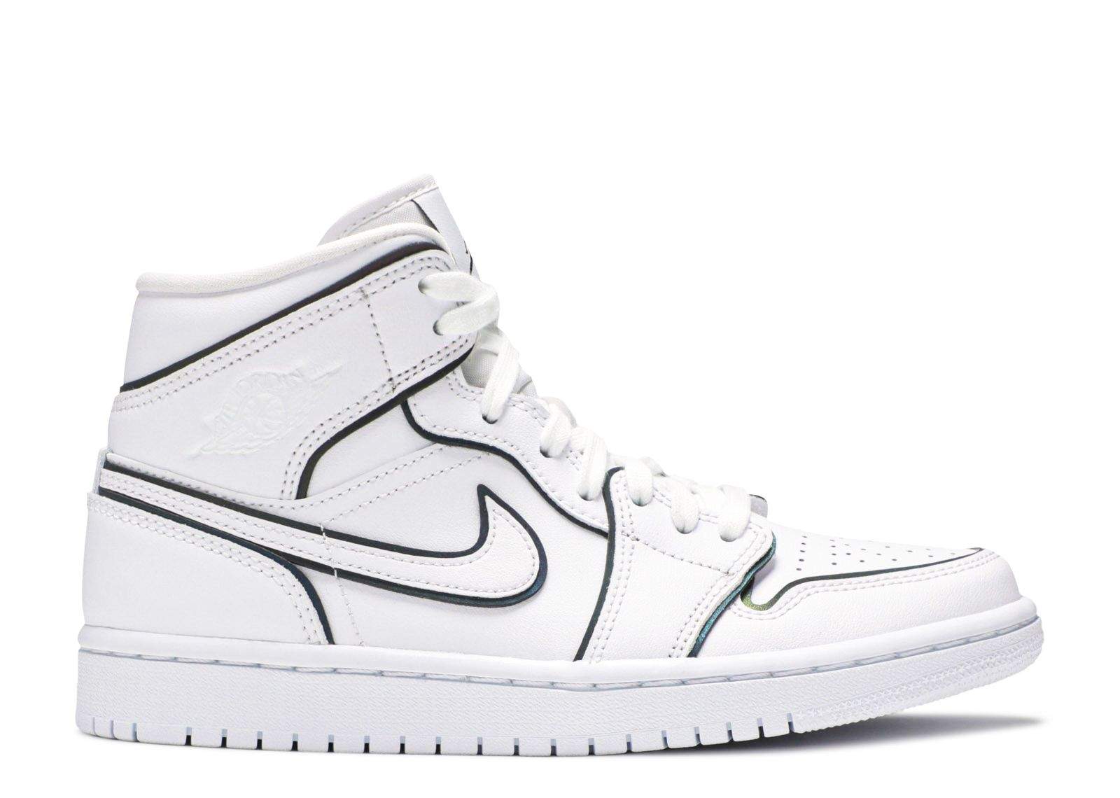 Air Jordan 1 Mid SE ‘Iridescent Trim’ Revered Footwear Sneakers - Cushioned S...